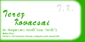 terez kovacsai business card